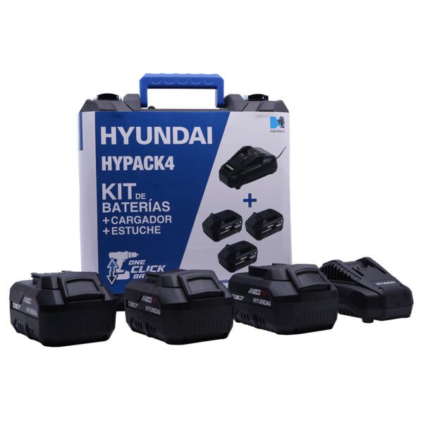 Kit 3 Baterías/ 1 cargador Hyundai HYPACK4 P/Herramienta 20 V